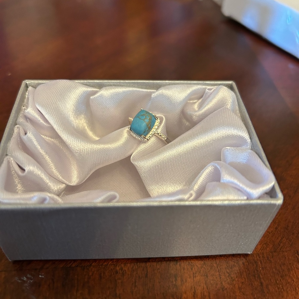 Elegant Sterling Silver and Turquoise Ring